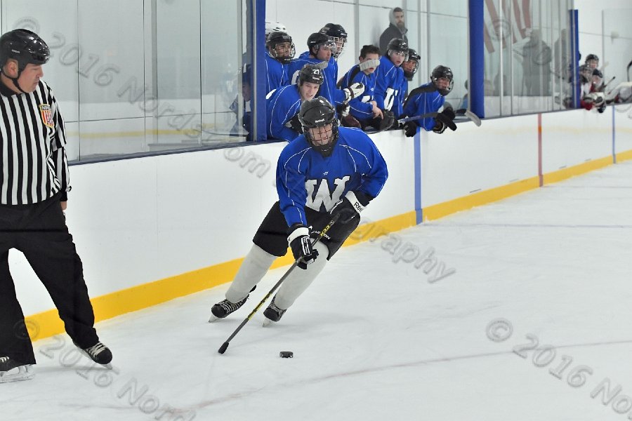 Wheaton College Men\'s Ice Hockey vs Middlesex Community College. - Photo By: KEITH NORDSTROM